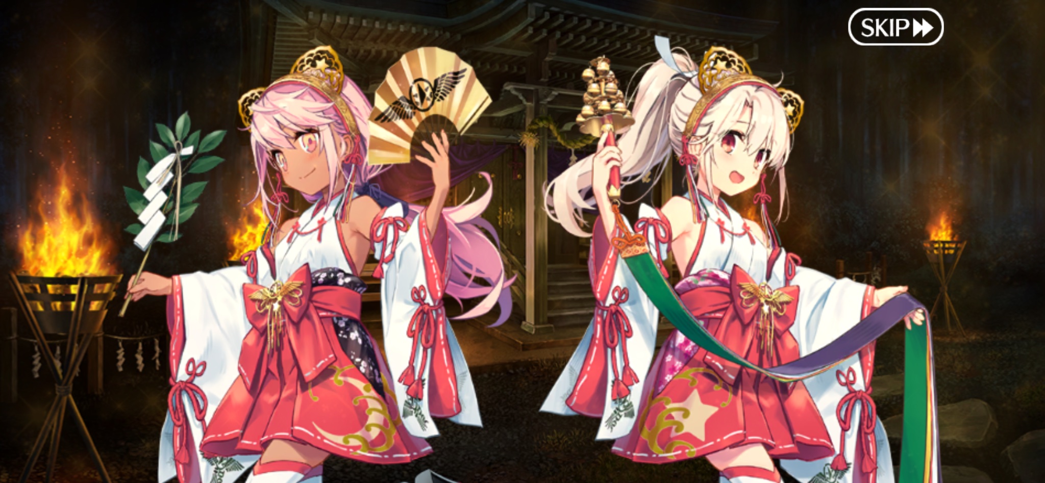 【FGO】水着イベント2025でイリヤ&クロの巫女姿登場!霊衣化を望む声多数