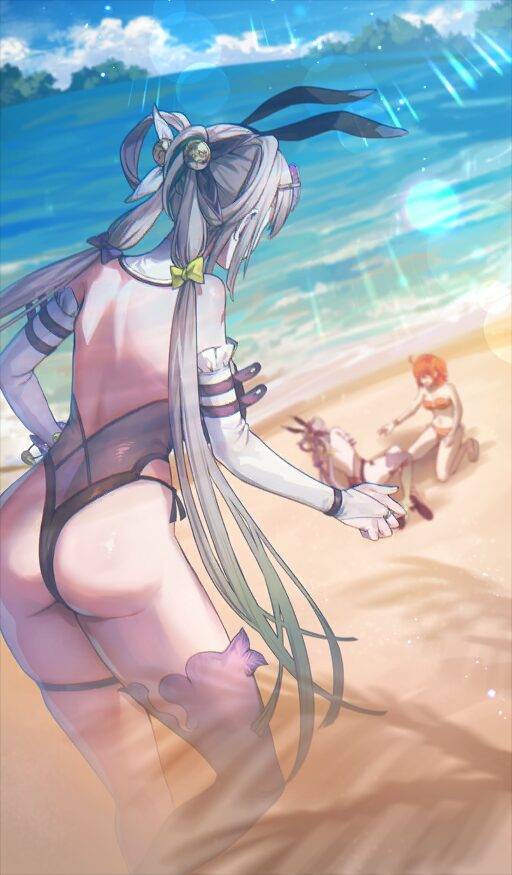 【FGO】水着呼延灼の絆礼装「あれ？もしかして」マスターが駆け寄って私を抱き起こそうとしています。カッコ良、好き……。