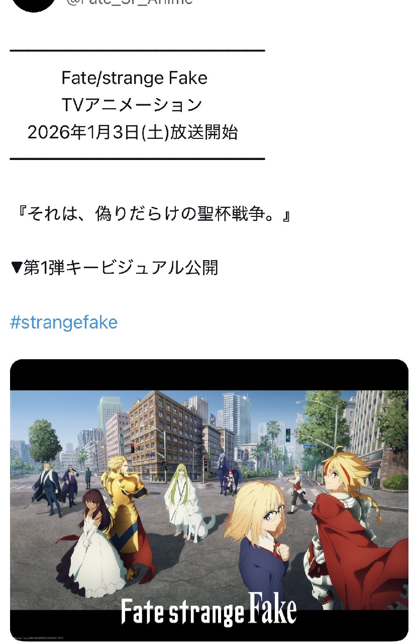 【Fate/strange Fake】2026年1月アニメ放送決定!主題歌はMAN WITH A MISSIONに 第1弾キービジュアルも公開 3 g4R5Z4t